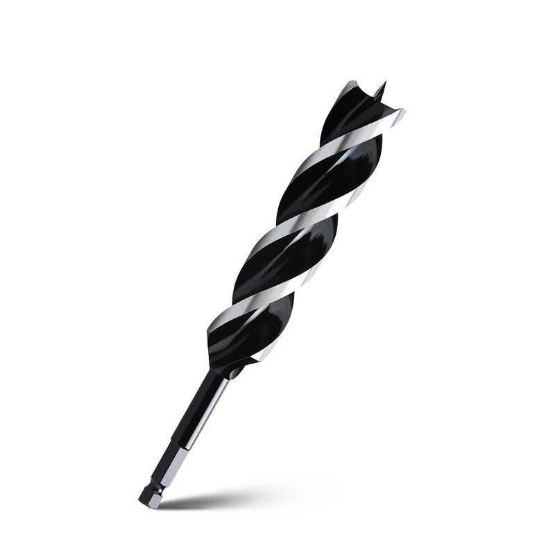 WOBLLMX 1-1/6" x 9" Auger Drill Bit for Wood, Hex Shank Tri Flute Ship Auger Long Drill Bit for Soft and Hard Wood,Tree Stump,Plastic,Drywall and Composite Materials - Image 1